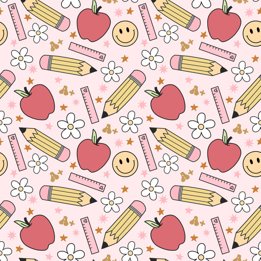 Happy Face Teacher 12x12 Patterned Vinyl Sheet