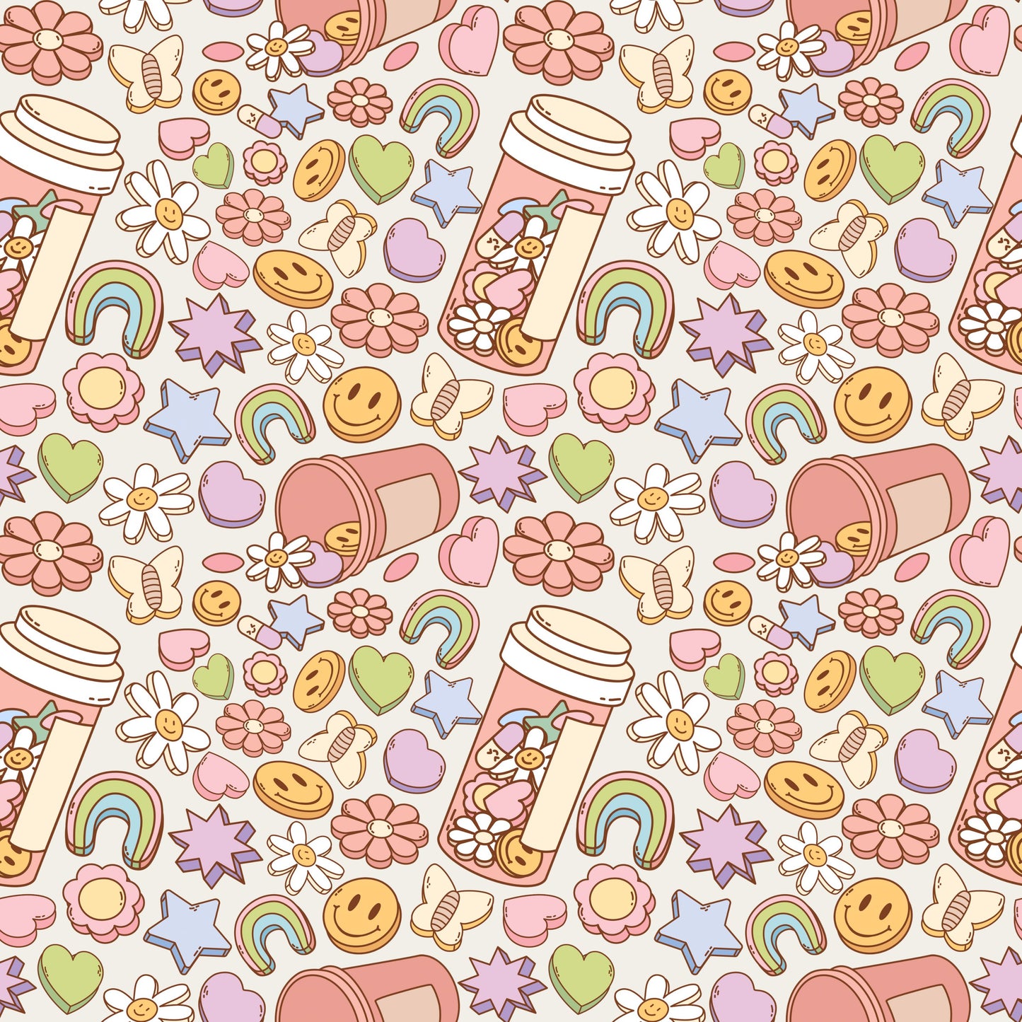 Happy Pills 12x12 Patterned Vinyl Sheet