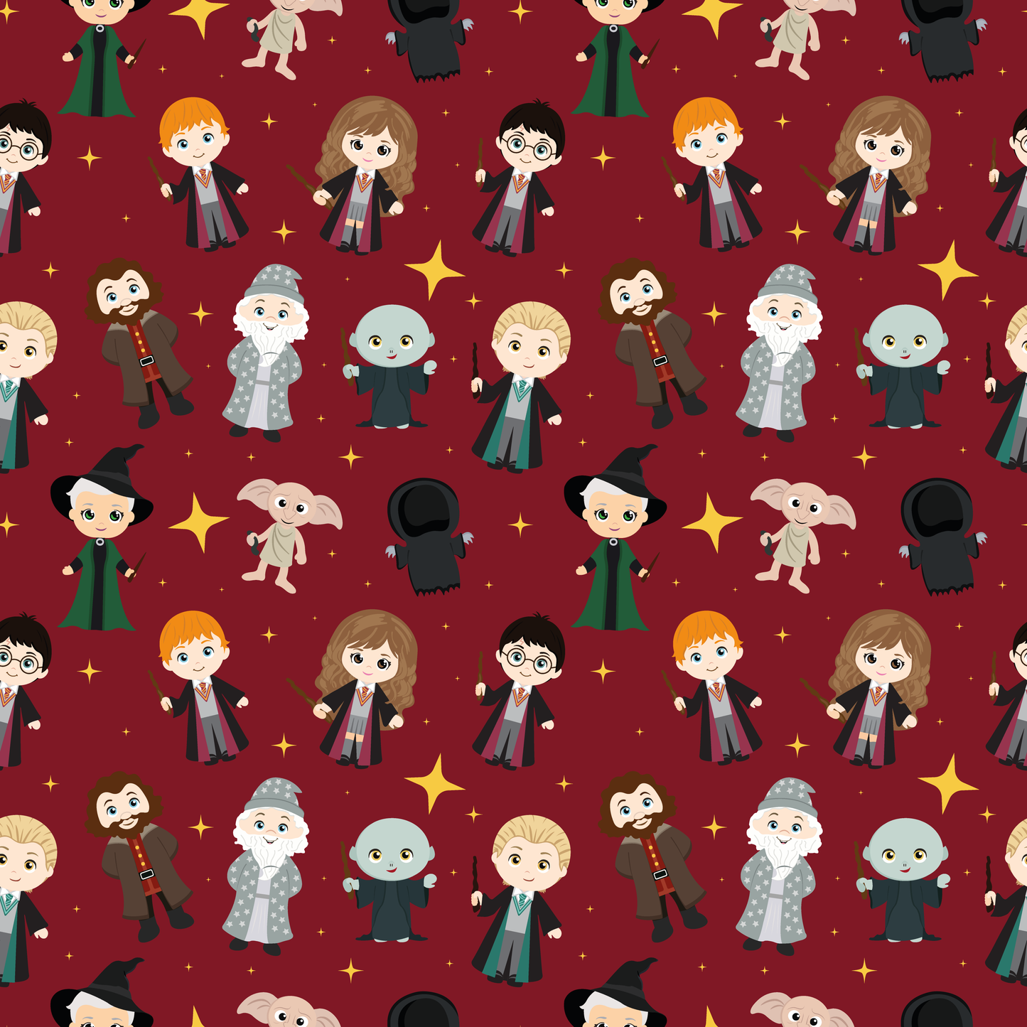 Harry Potter Main Characters 12x12 Patterned Vinyl Sheet
