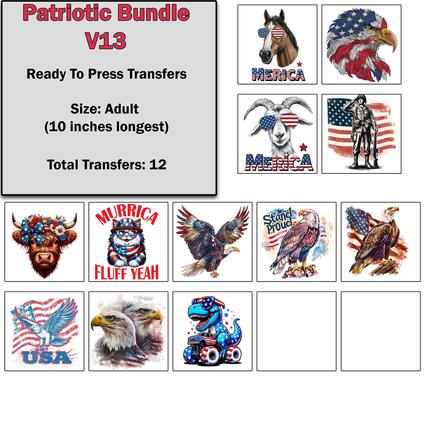 Patriotic Transfer Bundle 13