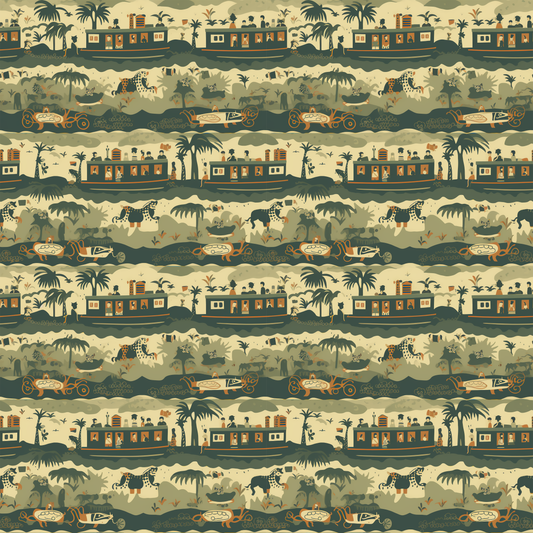 Jungle Boat 12x12 Patterned Vinyl Sheet