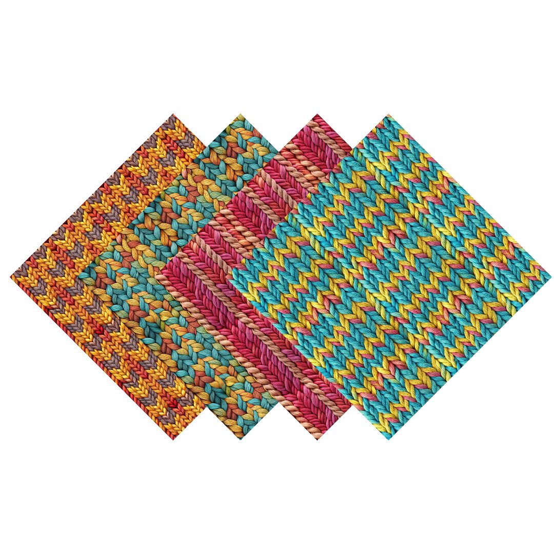 Knitted Yarn Patterned Vinyl Pack