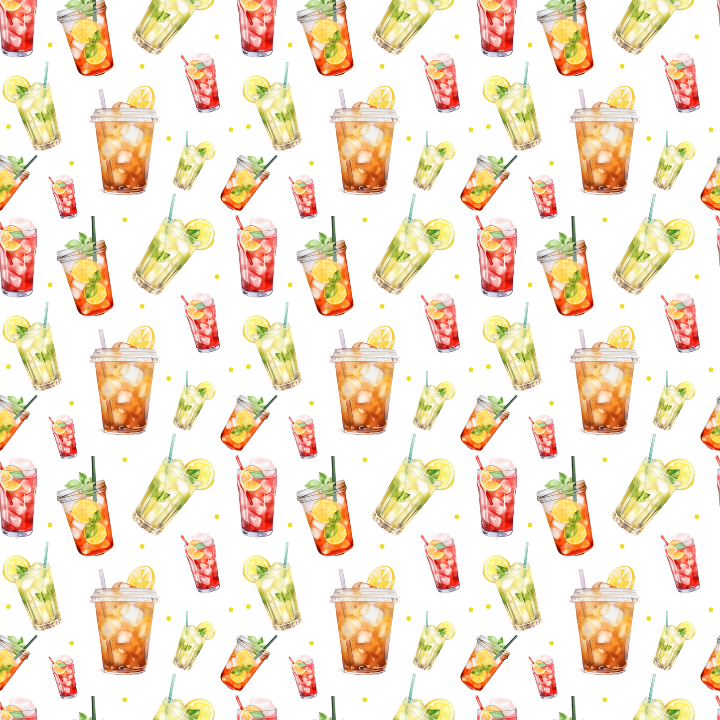 Lemonade & Iced Tea 12x12 Patterned Vinyl Sheet