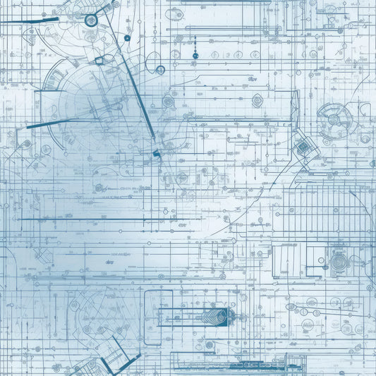 Light Blueprints 12x12 Patterned Vinyl Sheet