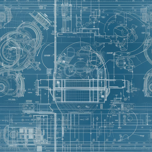 Medium Blueprints 12x12 Patterned Vinyl Sheet