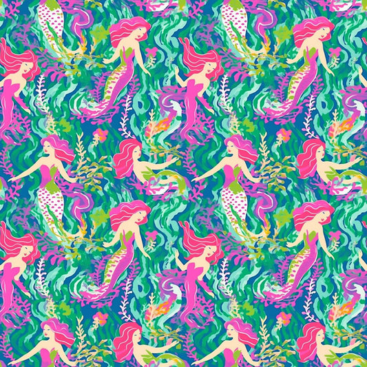 Colorful Mermaids 12x12 Patterned Vinyl Sheet