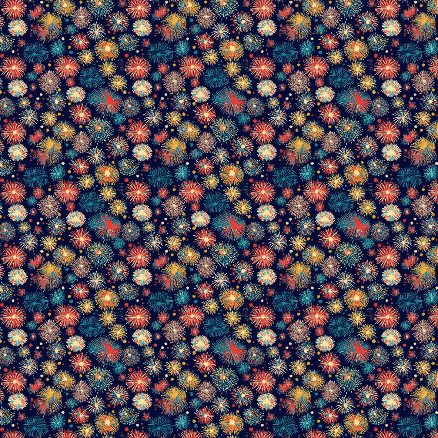 Colorful Mini Fireworks 12x12 Patterned Vinyl Sheet