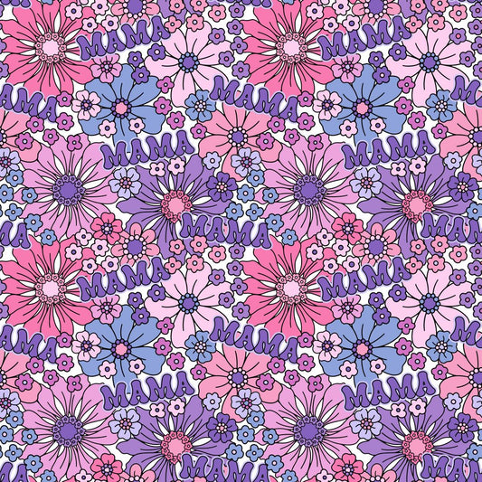 Mama Flowers 12x12 Patterned Vinyl Sheet