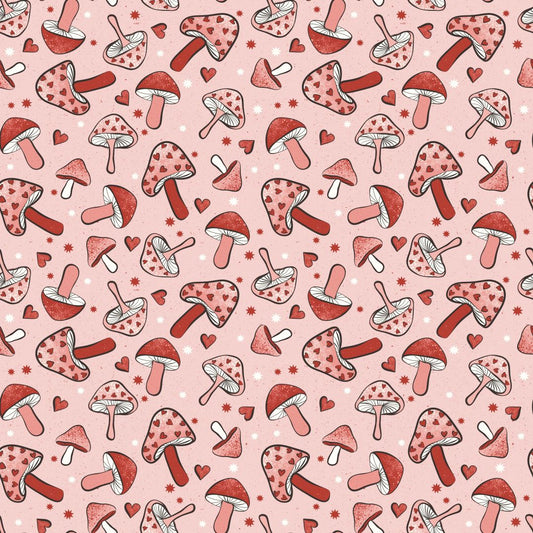 Love Mushrooms 12x12 Patterned Vinyl Sheet