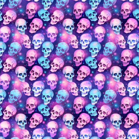 Mystic Purple Skulls 12x12 Patterned Vinyl Sheet