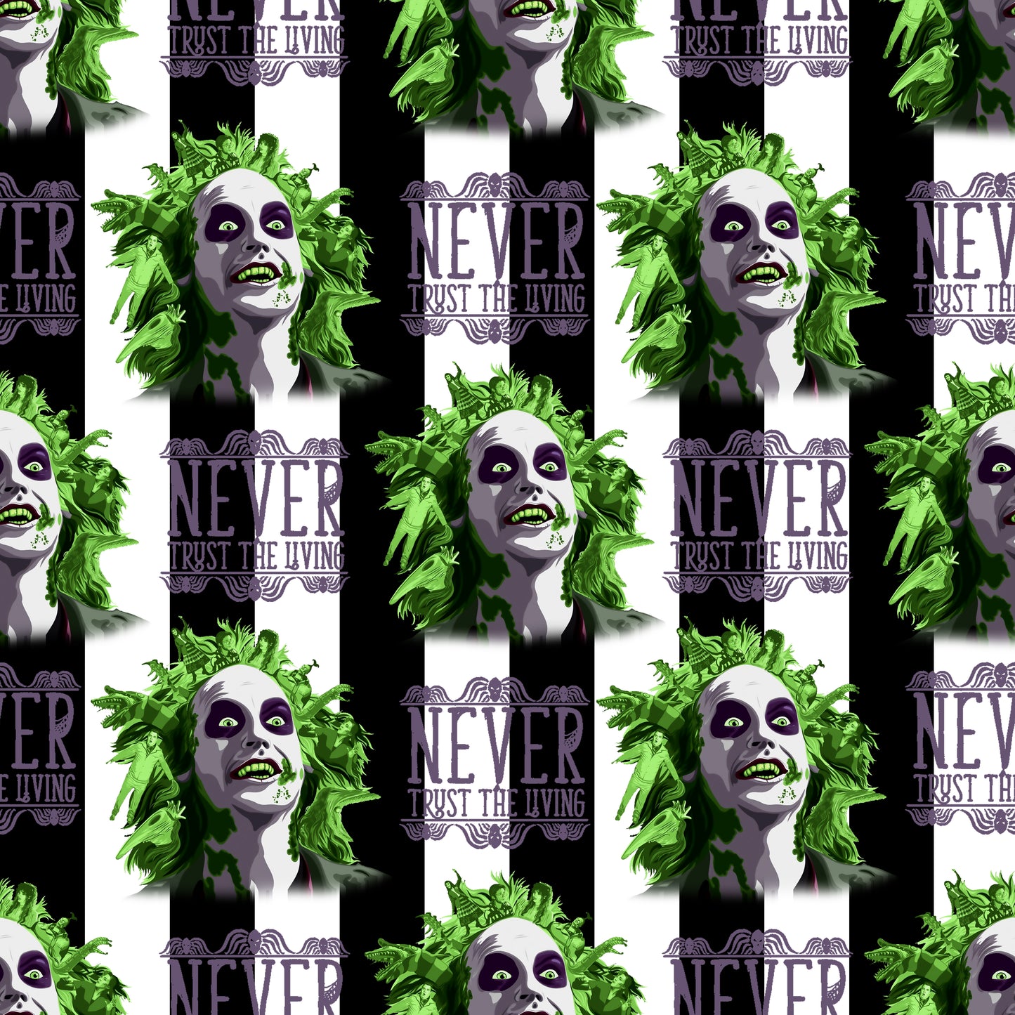 Never Trust the Living 12x12 Patterned Vinyl Sheet