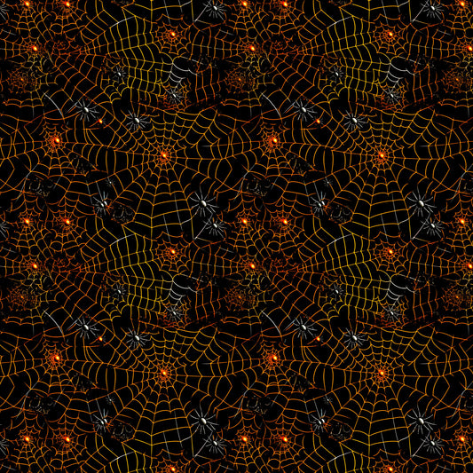 Spider's Orange Webs 12x12 Patterned Vinyl Sheet