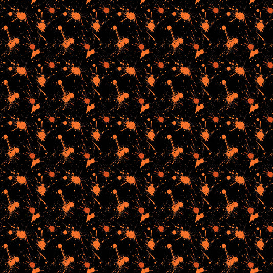 Orange Splatter Paint 12x12 Patterned Vinyl Sheet