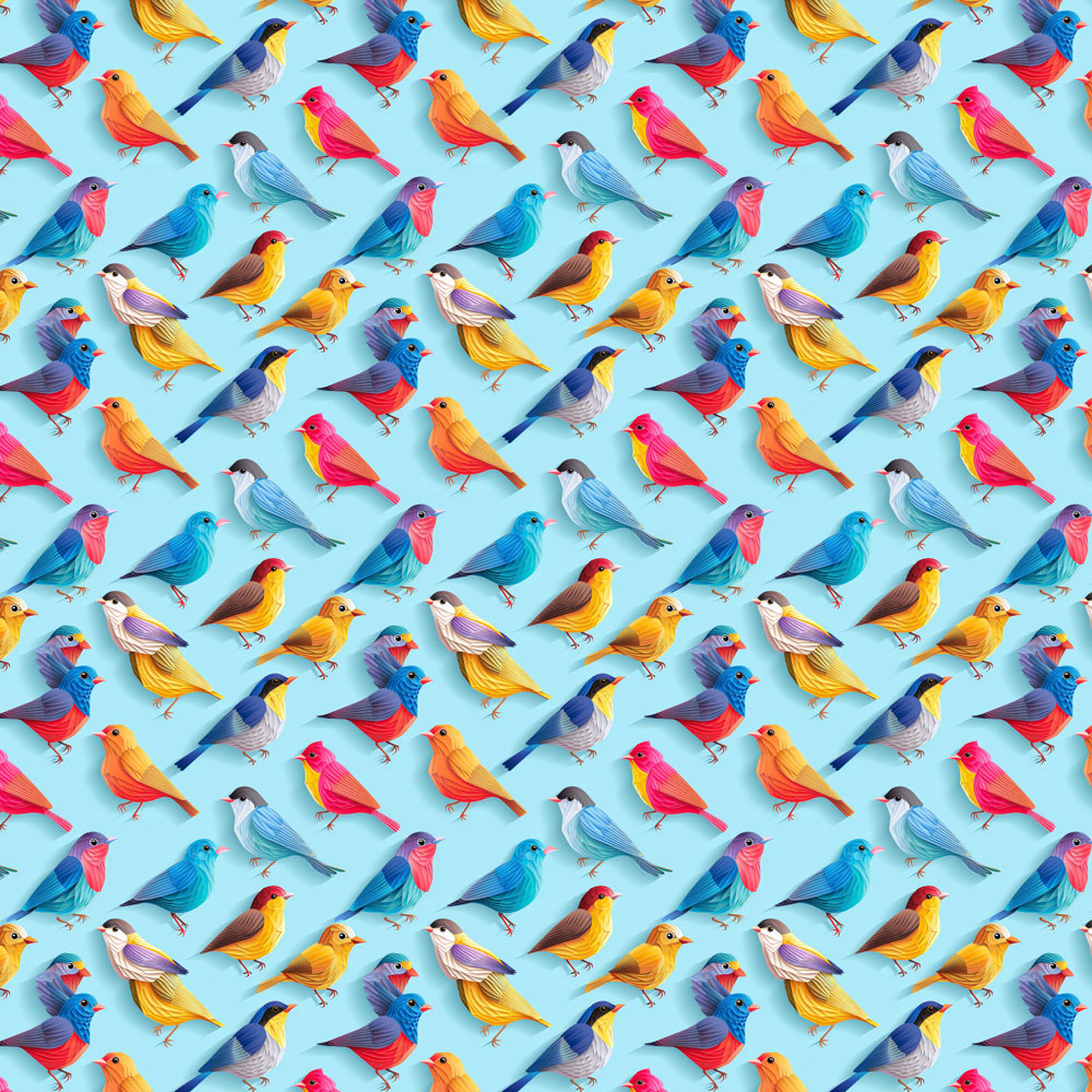 Origami Birds 12x12 Patterned Vinyl Sheet