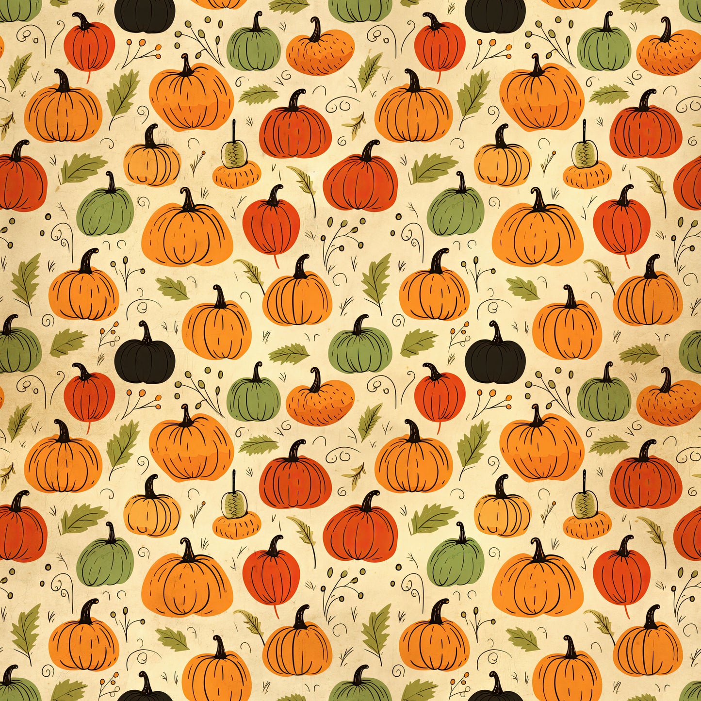 Patch of Pumpkins 12x12 Patterned Vinyl Sheet