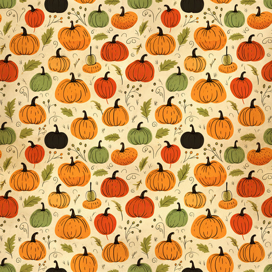 Patch of Pumpkins 12x12 Patterned Vinyl Sheet