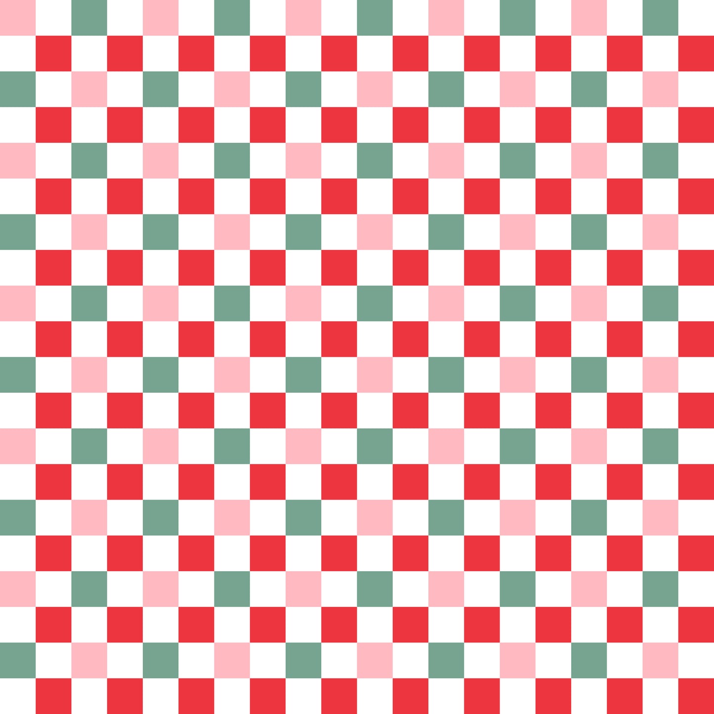 Pink, Green & Red Checkered Plaid 12x12 Patterned Vinyl Sheet