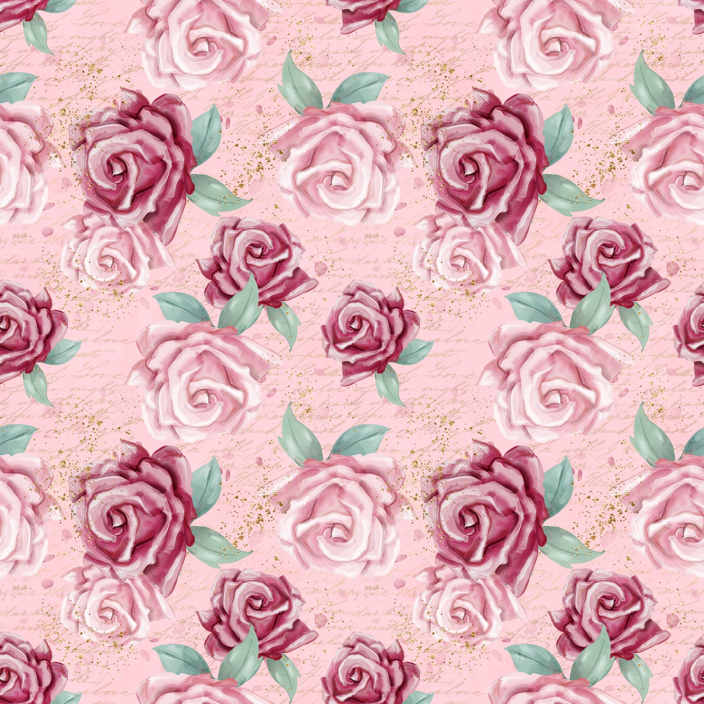 Pink & Red Roses 12x12 Patterned Vinyl Sheet