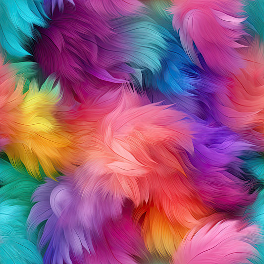 Rainbow Fur 12x12 Patterned Vinyl Sheet