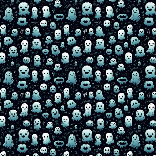 Retro Ghosts 12x12 Patterned Vinyl Sheet