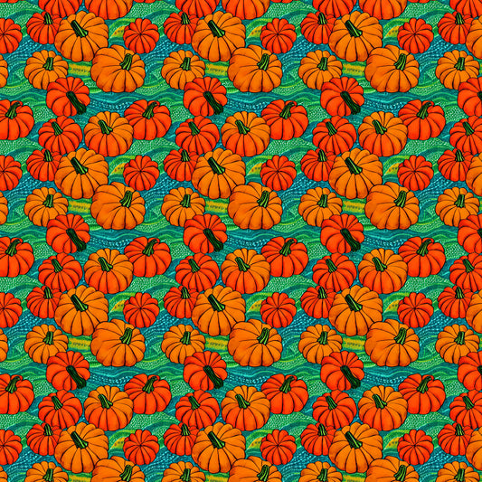 Retro Pumpkins 12x12 Patterned Vinyl Sheet