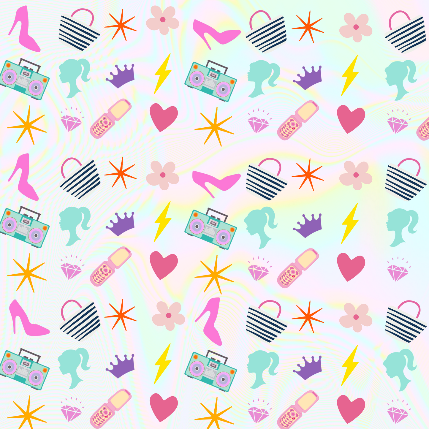 Retro Barbie 12x12 Patterned Vinyl Sheet