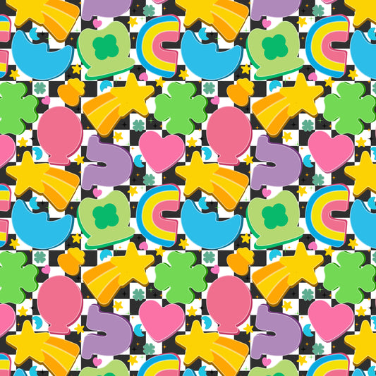 Retro Lucky Charms 12x12 Patterned Vinyl Sheet