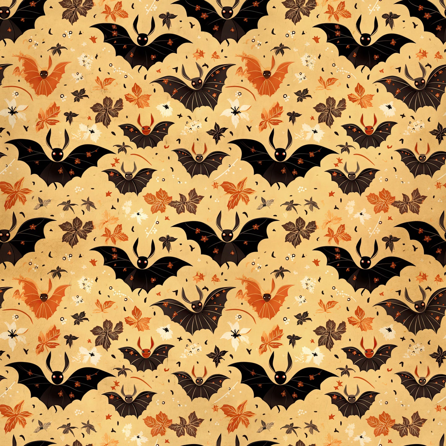 Cute & Spooky Bats 12x12 Patterned Vinyl Sheet