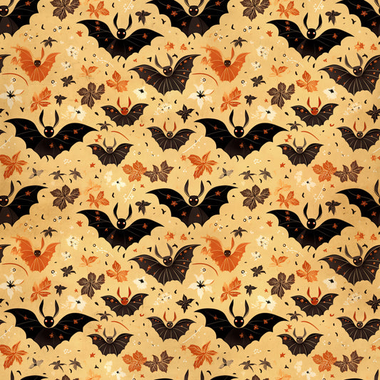Cute & Spooky Bats 12x12 Patterned Vinyl Sheet