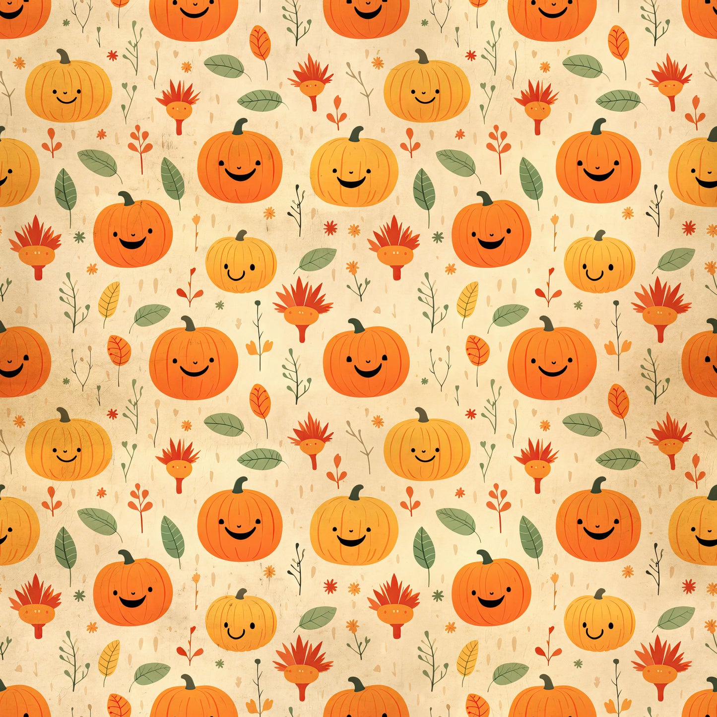 Happy Jack-O-Lanterns 12x12 Patterned Vinyl Sheet