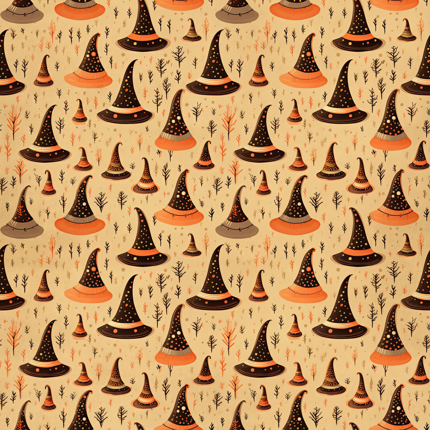Witch Hats 12x12 Patterned Vinyl Sheet