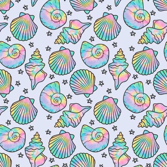 Rainbow Seashells 12x12 Patterned Vinyl Sheet