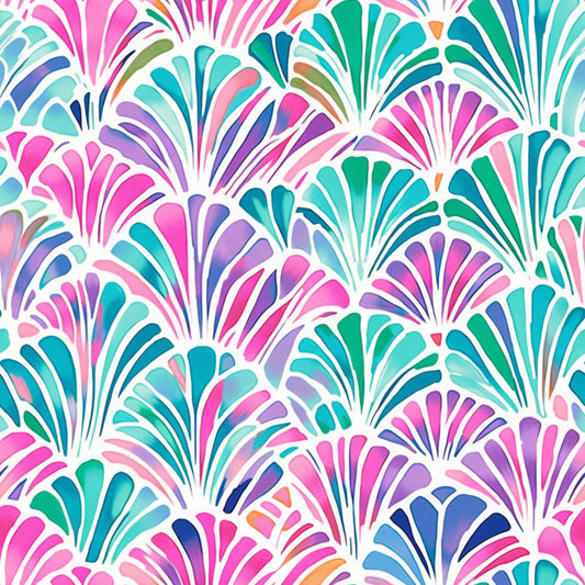Colorful Seashells 12x12 Patterned Vinyl Sheet
