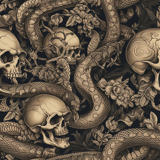 Skulls & Snakes 12x12 Patterned Vinyl Sheet