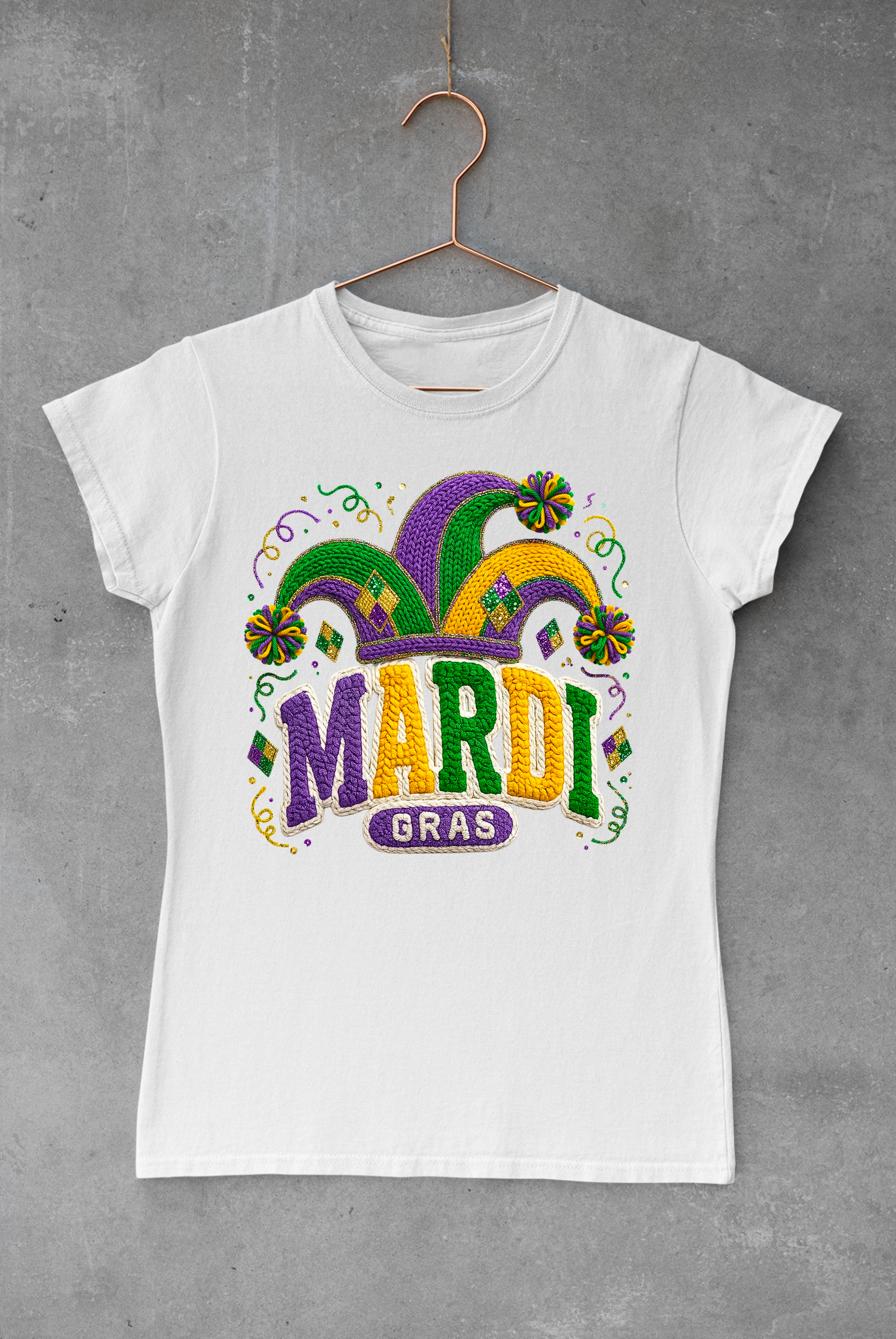 Mardi Gras Crochet Hat