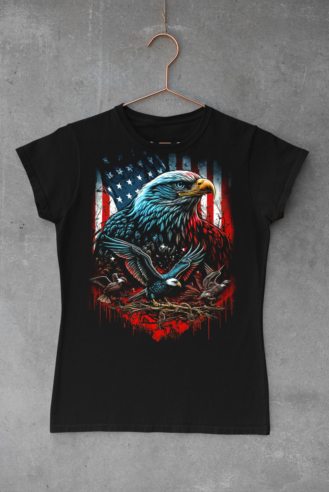 American Eagle Flag Half Tone