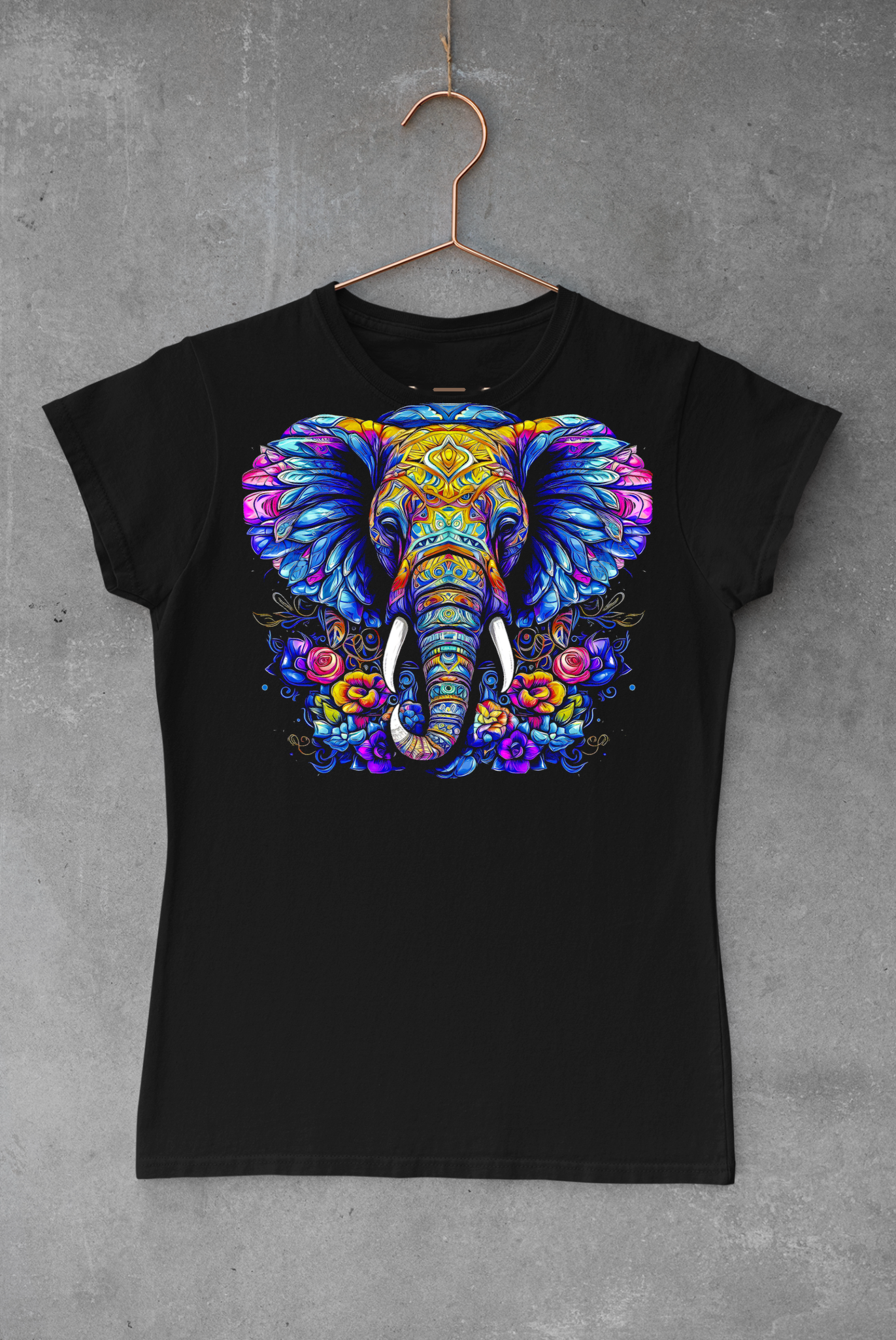 Colorful Elephant Half Tone