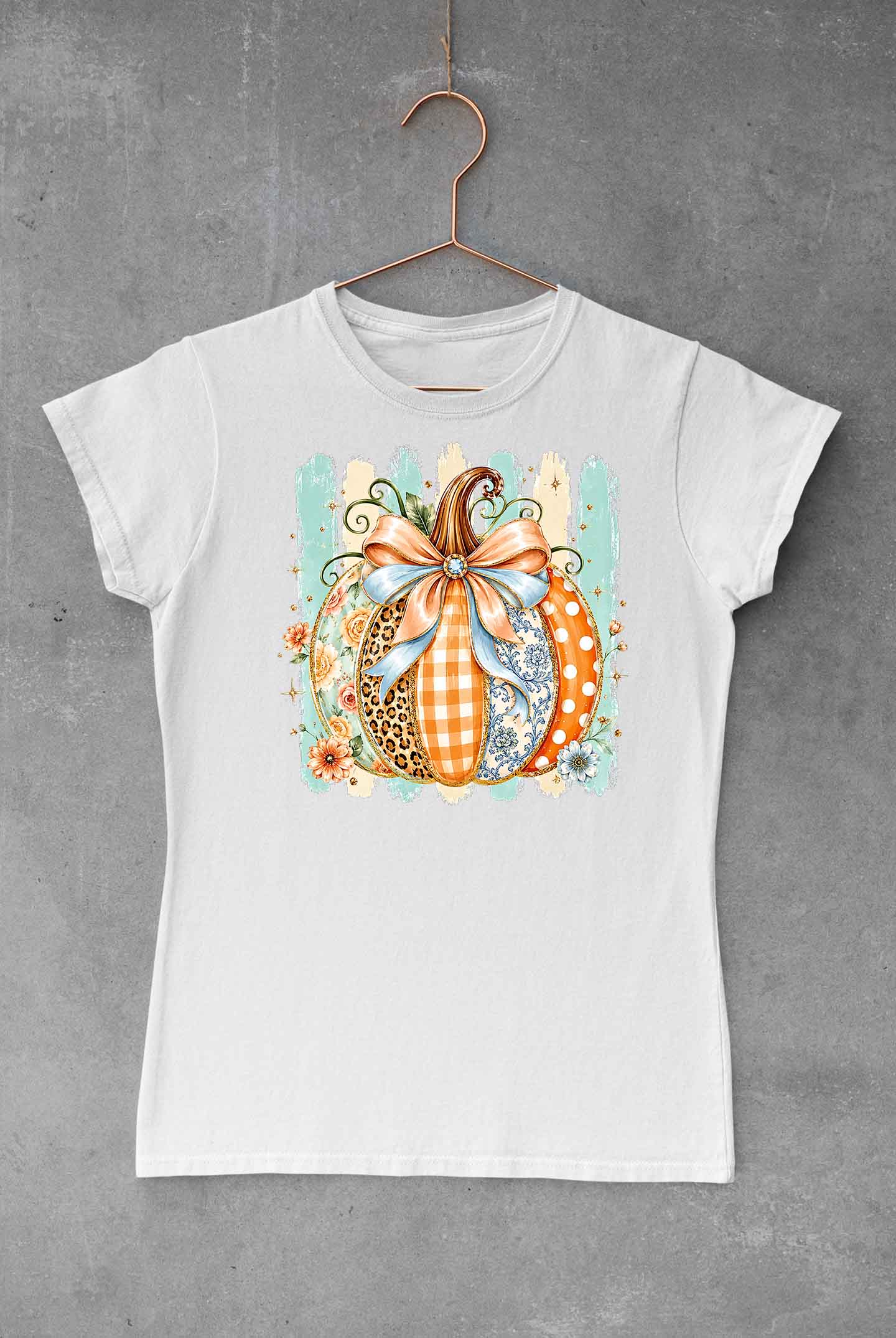 Striped Fall Patchwork Pumpkin