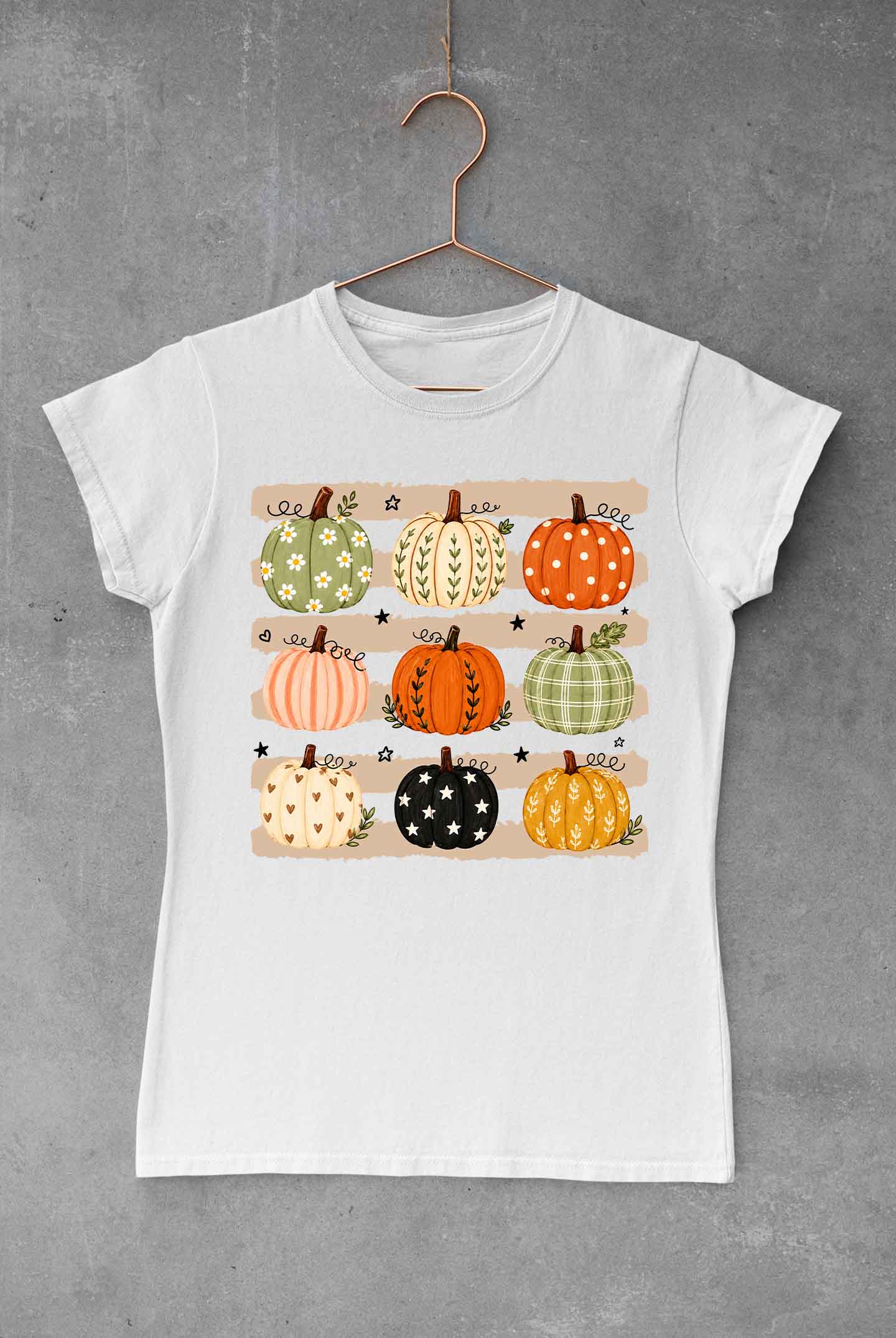 Striped Preppy Fall Pumpkin