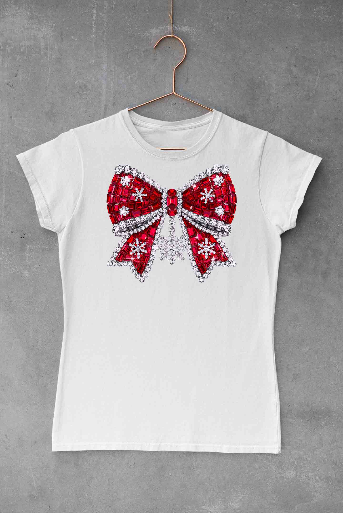 Rhinestone Christmas Bow