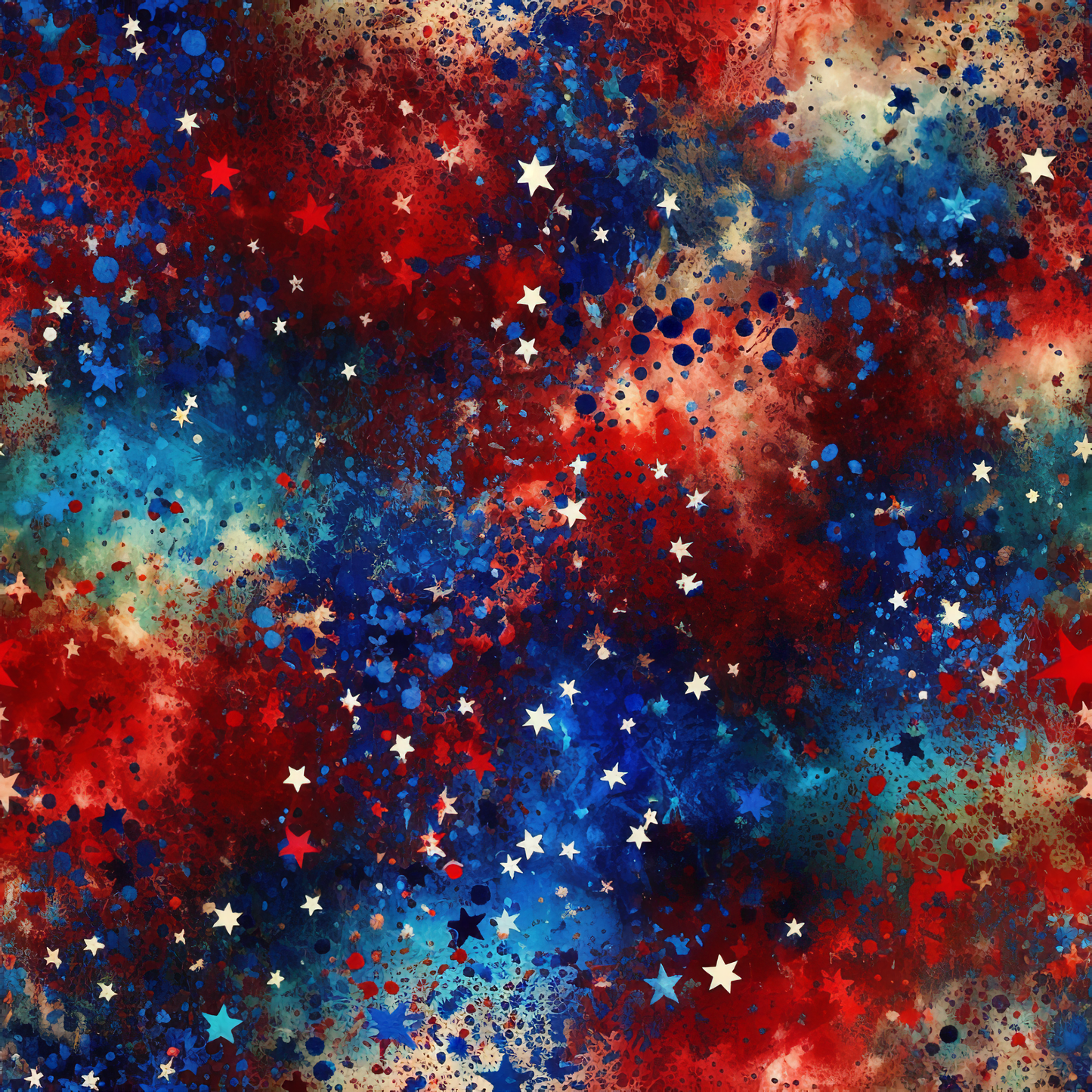 Splatter Stars & Stripes 12x12 Patterned Vinyl Sheet