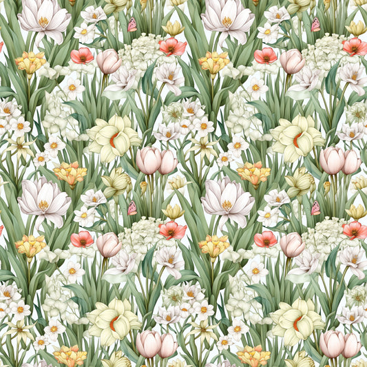 Spring Blooms 12x12 Patterned Vinyl Sheet