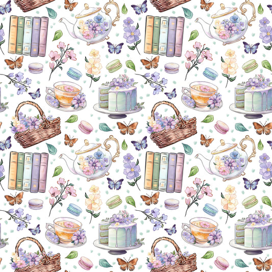 Spring Tea Party 12x12 Patterned Vinyl Sheet