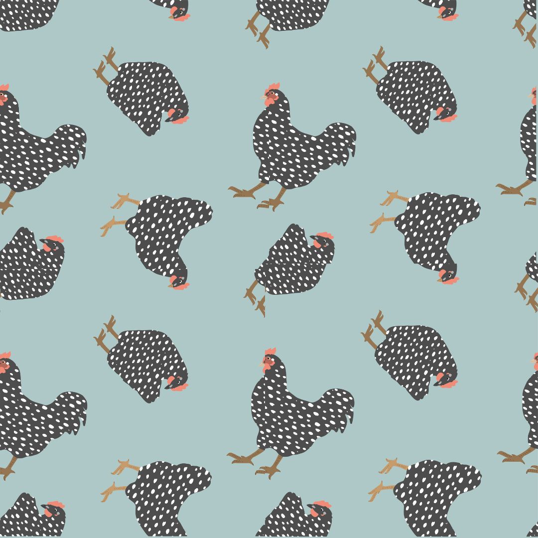 Spotted Roosters 12x12 Patterned Vinyl Sheet