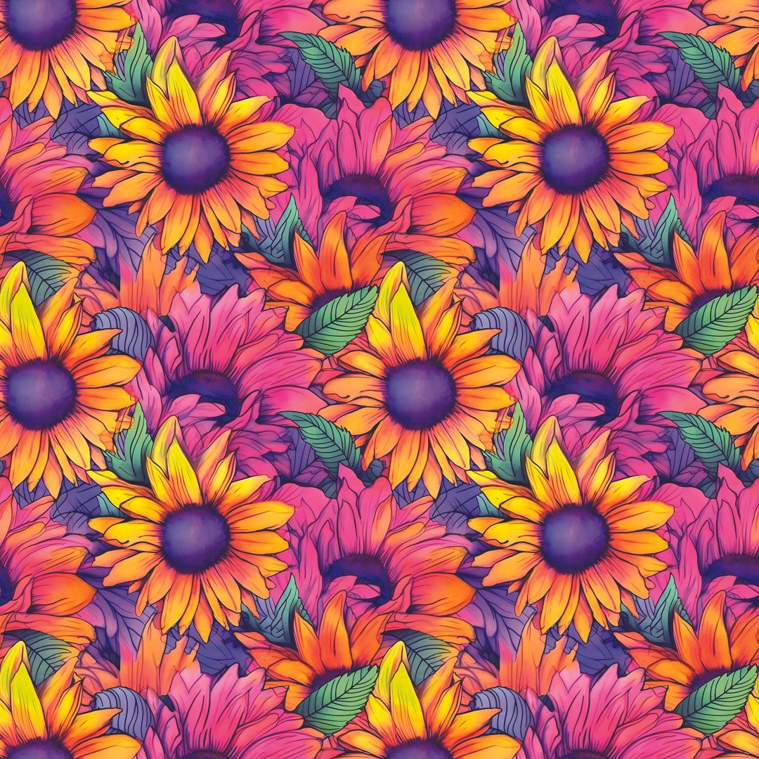 Summery Sunflowers 12x12 Patterned Vinyl Sheet