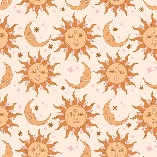 Suns & Crescent Moons 12x12 Patterned Vinyl Sheet