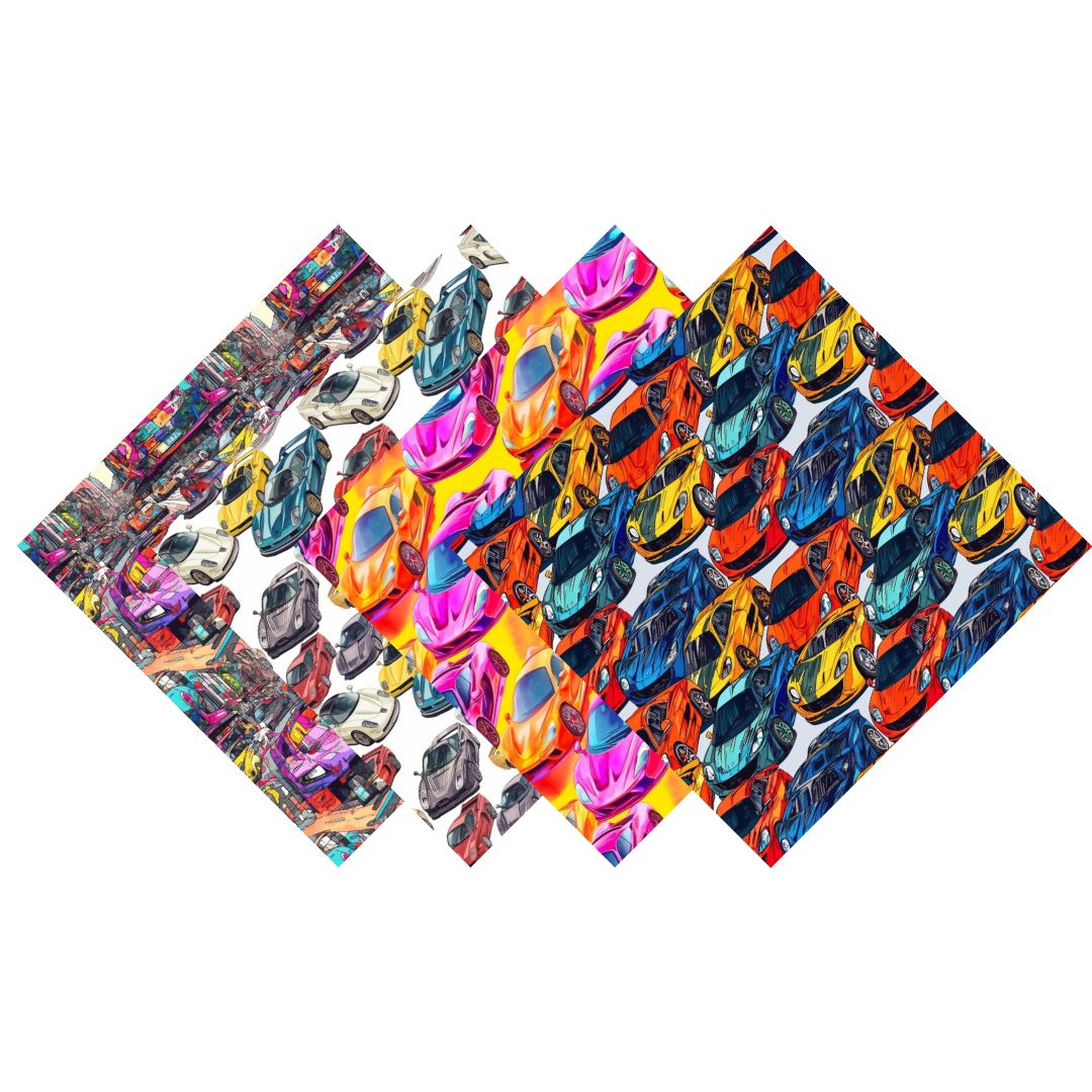 Supercars Patterned Vinyl Pack