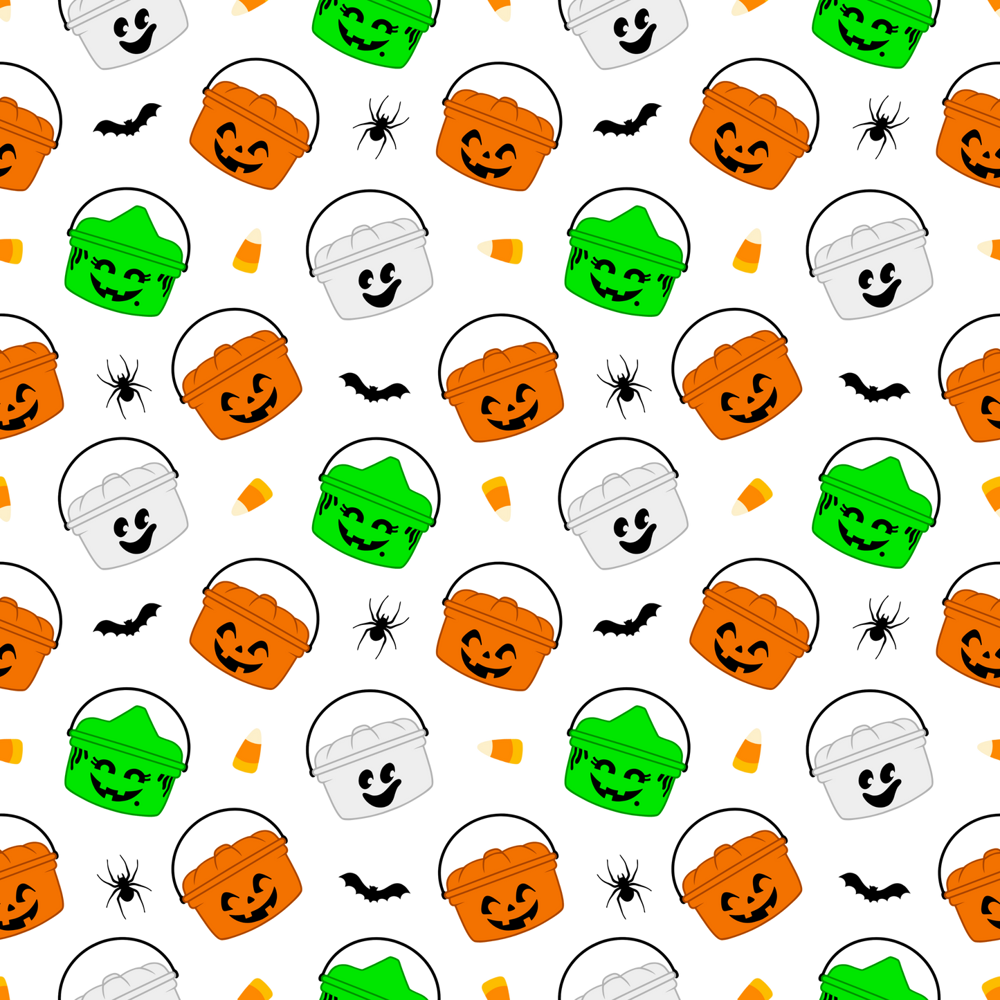 Trick or Treat Buckets 12x12 Patterned Vinyl Sheet