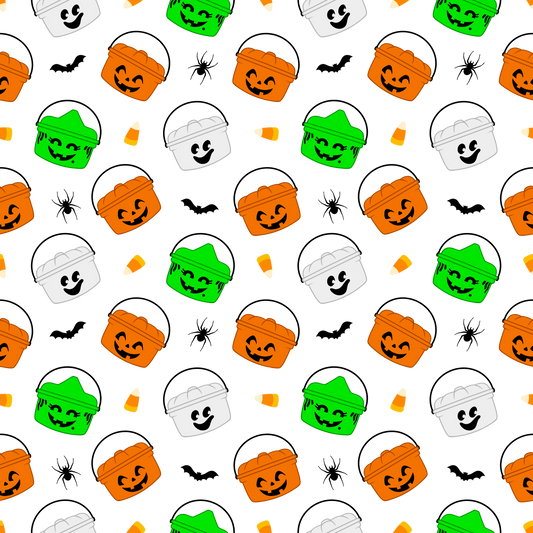 Trick or Treat Buckets 12x12 Patterned Vinyl Sheet