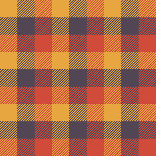 Warm Autumn Plaid 12x12 Patterned Vinyl Sheet